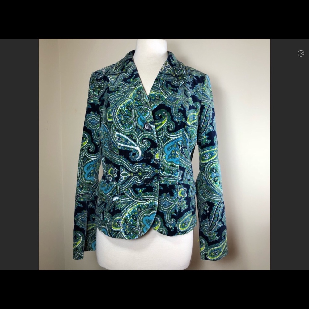 Talbots Stretched Blazer in beaut paisley color.